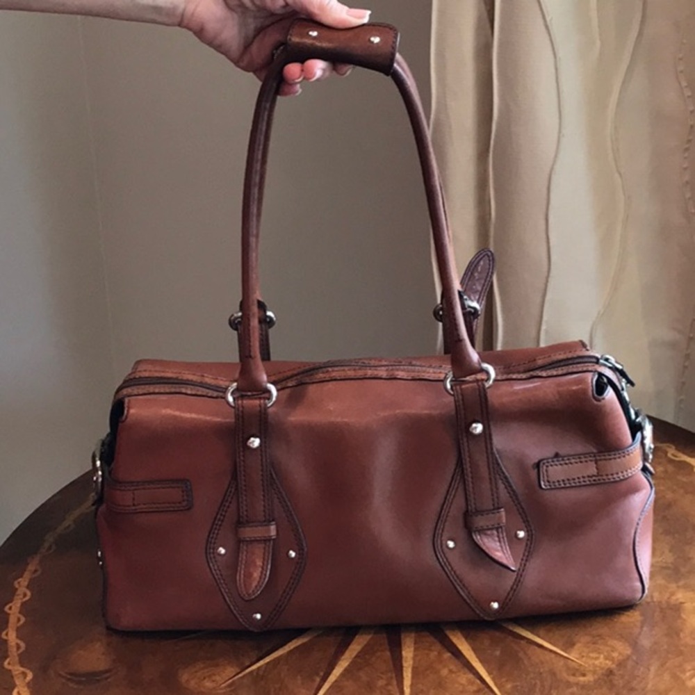 Vintage Cole Haan Luggage Brown Satchel